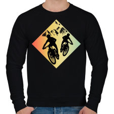 PRINTFASHION MOUNTAIN BIKE - Férfi pulóver - Fekete férfi pulóver, kardigán
