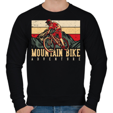 PRINTFASHION Mountain Bike kaland sötét alaphoz - Férfi pulóver - Fekete