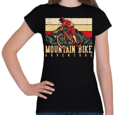 PRINTFASHION Mountain Bike kaland sötét alaphoz - Női póló - Fekete