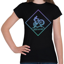 PRINTFASHION MOUNTAIN BIKE - Női póló - Fekete női póló