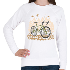 PRINTFASHION Mountain bike - Női pulóver - Fehér női pulóver, kardigán