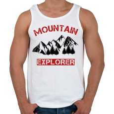 PRINTFASHION Mountain  - Férfi atléta - Fehér