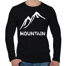 PRINTFASHION Mountain  - Férfi hosszú ujjú póló - Fekete férfi póló