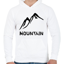 PRINTFASHION Mountain - Férfi kapucnis pulóver - Fehér férfi pulóver, kardigán