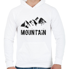 PRINTFASHION Mountain  - Férfi kapucnis pulóver - Fehér