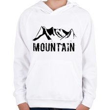 PRINTFASHION Mountain  - Gyerek kapucnis pulóver - Fehér gyerek pulóver, kardigán