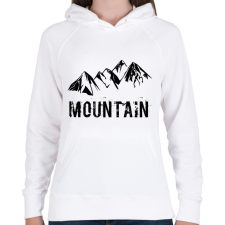PRINTFASHION Mountain  - Női kapucnis pulóver - Fehér női pulóver, kardigán