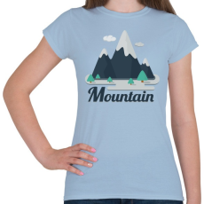 PRINTFASHION Mountain - Női póló - Világoskék