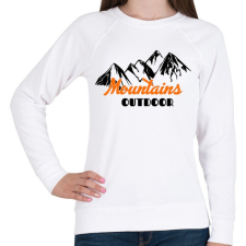 PRINTFASHION Mountain - Női pulóver - Fehér női pulóver, kardigán