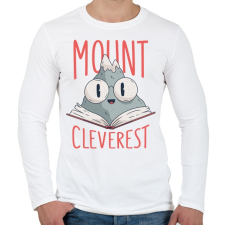 PRINTFASHION MountCleverest - Férfi hosszú ujjú póló - Fehér férfi póló