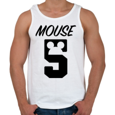 PRINTFASHION Mouse 5 - Férfi atléta - Fehér