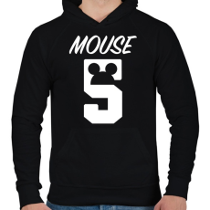 PRINTFASHION Mouse 5 - Férfi kapucnis pulóver - Fekete