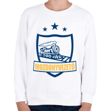 PRINTFASHION Mozdonyvezető - Gyerek pulóver - Fehér