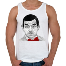 PRINTFASHION Mr. Bean - Férfi atléta - Fehér atléta, trikó