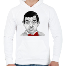 PRINTFASHION Mr. Bean - Férfi kapucnis pulóver - Fehér férfi pulóver, kardigán