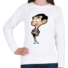 PRINTFASHION Mr. Bean - Női pulóver - Fehér női pulóver, kardigán