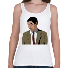 PRINTFASHION Mr. Bean rajz - Női atléta - Fehér női trikó