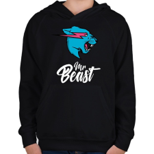 PRINTFASHION Mr Beast - Gyerek kapucnis pulóver - Fekete gyerek pulóver, kardigán