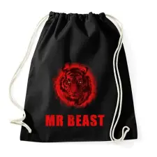 PRINTFASHION mr beast - Sportzsák, Tornazsák - Fekete tornazsák