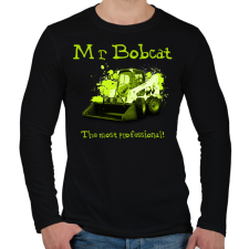 PRINTFASHION Mr Bobcat 3 - Férfi hosszú ujjú póló - Fekete férfi póló
