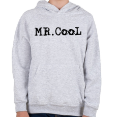PRINTFASHION Mr. Cool - Gyerek kapucnis pulóver - Sport szürke