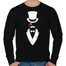PRINTFASHION Mr Gentleman - Férfi pulóver - Fekete
