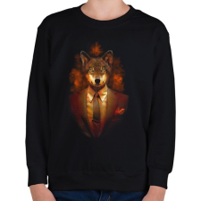 PRINTFASHION Mr. Howl - Gyerek pulóver - Fekete gyerek pulóver, kardigán