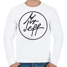 PRINTFASHION Mr. Jeff - Férfi pulóver - Fehér