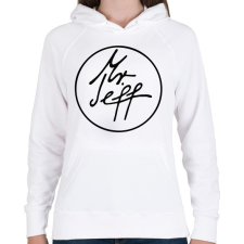 PRINTFASHION Mr. Jeff - Női kapucnis pulóver - Fehér női pulóver, kardigán