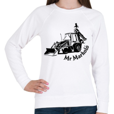 PRINTFASHION mr markoló - Női pulóver - Fehér női pulóver, kardigán