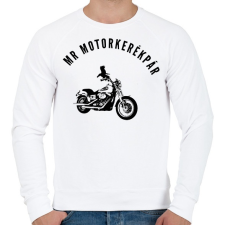 PRINTFASHION mr motorkerékpár - Férfi pulóver - Fehér férfi pulóver, kardigán