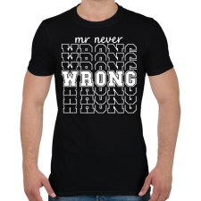 PRINTFASHION Mr never wrong páros 2 - Férfi póló - Fekete férfi póló