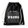 PRINTFASHION Mr never wrong páros 2 - Sportzsák, Tornazsák - Fekete