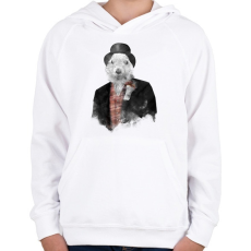 PRINTFASHION Mr Phil - Gyerek kapucnis pulóver - Fehér
