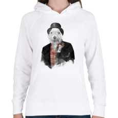 PRINTFASHION Mr Phil - Női kapucnis pulóver - Fehér
