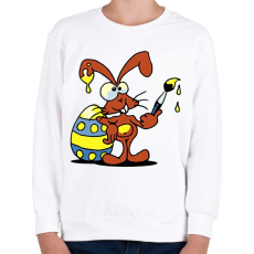 PRINTFASHION Mr. Rabbit fest - Gyerek pulóver - Fehér
