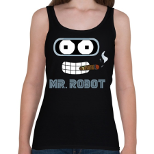 PRINTFASHION Mr. Robot - Női atléta - Fekete női trikó