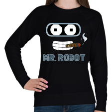 PRINTFASHION Mr. Robot - Női pulóver - Fekete női pulóver, kardigán