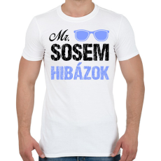 PRINTFASHION Mr. sosem hibázok - Férfi póló - Fehér