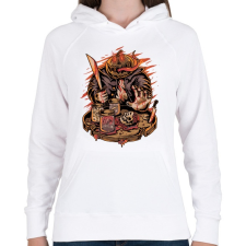 PRINTFASHION MR. Tök - Női kapucnis pulóver - Fehér női pulóver, kardigán