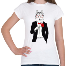 PRINTFASHION Mr. Wolf - Női póló - Fehér
