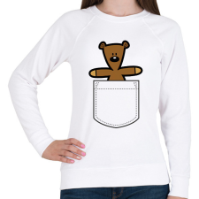 PRINTFASHION MrBean Teddy - Női pulóver - Fehér női pulóver, kardigán