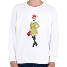 PRINTFASHION Mrs. Dog - Gyerek pulóver - Fehér