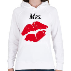 PRINTFASHION Mrs. Lips - Női kapucnis pulóver - Fehér