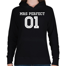 PRINTFASHION MRS Perfect - Női kapucnis pulóver - Fekete