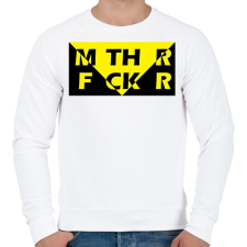 PRINTFASHION MTH R FCK R - Férfi pulóver - Fehér férfi pulóver, kardigán