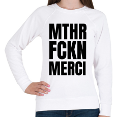PRINTFASHION Mthr fckn Merci póló - Női pulóver - Fehér