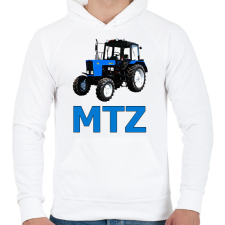 PRINTFASHION MTZ - Férfi kapucnis pulóver - Fehér férfi pulóver, kardigán