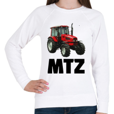 PRINTFASHION MTZ Traktor - Női pulóver - Fehér női pulóver, kardigán