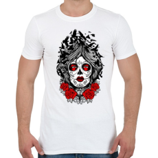 PRINTFASHION Muerte holló hölgy - Férfi póló - Fehér